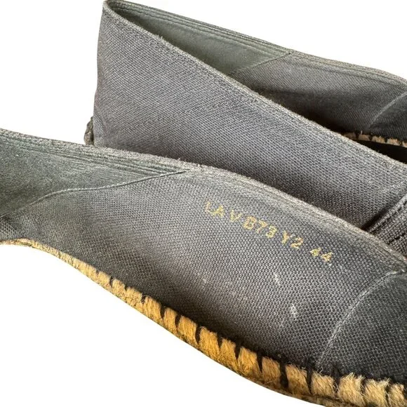 Valentino Garavani Black Canvas VLTN Logo Espadrilles Men's EU Size 44